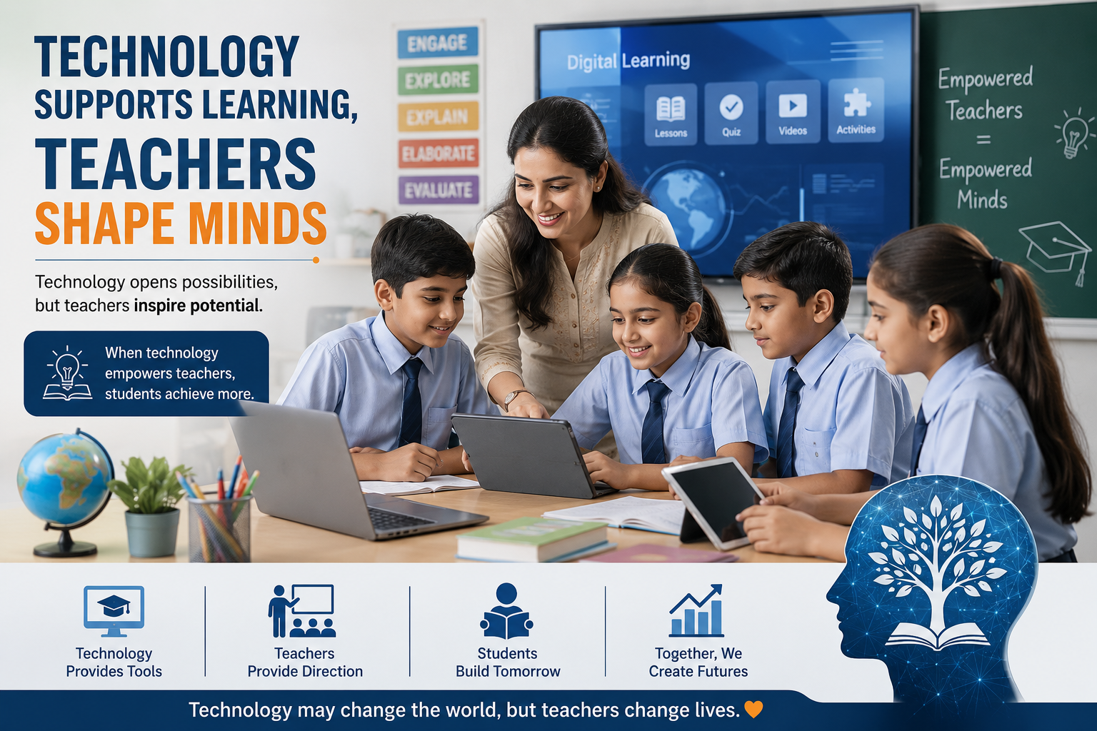 Technology Supports Learning. Teachers Shape Minds.