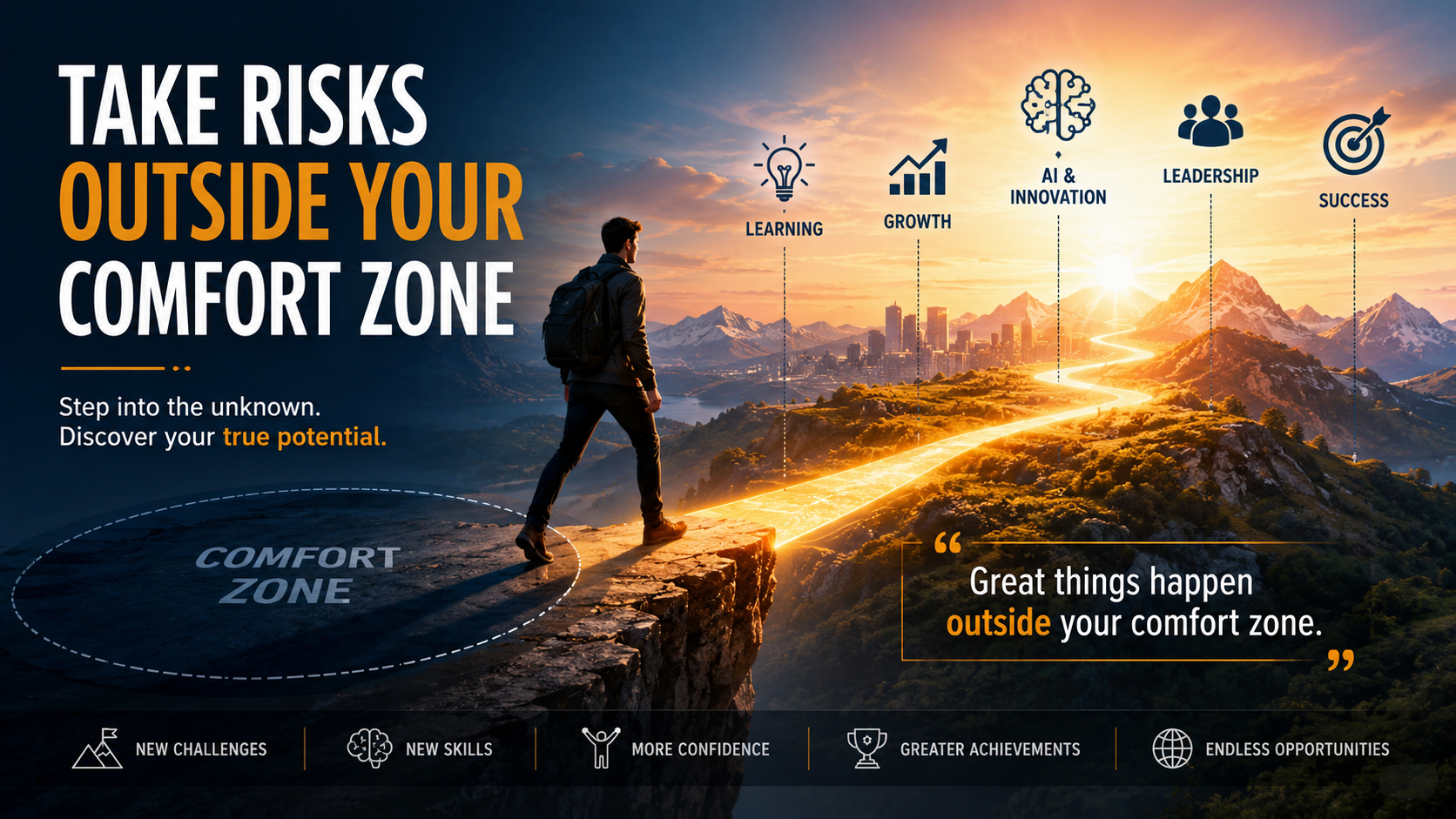 Take Risks Outside Your Comfort Zone: Where Growth, Innovation, and Success Begin