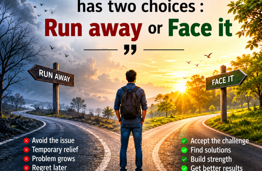 Every problem gives us two choices: Run away or Face it.
